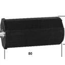 Mini-Walzenkapsel SW40 8 kant 80 mm lang, mit 10 mm Stahlzapfen