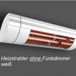 Lewens Heizstrahler, 2000 Watt ohne Funkdimmer Weiß oder Silber