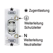 Aufputz-Wippschalter / Schnur-Schalter AP mit Wippe Mittelstellung, Rast-Funktion, ultra-weiss