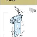 Kastenlager-P/R 3/20 für Steckzapfen 3/20 und Anschlussteil Ø 20 mm für Becker Rohrantriebe P und R Serie