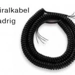 Becker - Spiralkabel 4-adrig Zur flexiblen Verbindung von Kabelklemmdose an Tor und Steuerung    Länge 0,9 m dehnbar auf ca.4,0 m