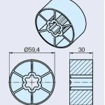 Adapter für Rundrohr 63 x 1.5 , für Rohrmotoren Becker Baureihe L  Serie