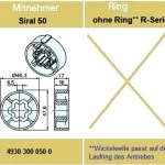 Adapter für Rundrohr Siral 50,für Rohrmotore Becker Baureihe P und R Serie  .