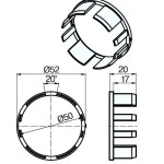 Adapterset für Achtkatwelle S40 ,für Rohrmotoren Becker Baureihe P Serie, Typ P5 - P13