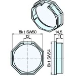 Adapterset für Achtkatwelle SW50 ,für Rohrmotoren Becker Baureihe P und R Serie