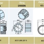 Adapterset für Nutwelle O-D85N für Rohrmotoren Becker Baureihe R mit Sensible Hinderniserkennung ,aus Kunststoffe .