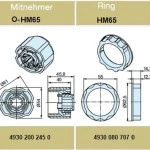 Adapterset für Profilwelle O-HM65, für Rohrmotoren Becker Baureihe P und R Serie mit Hinderniserkennung 