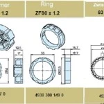 Adapterset für Profilwelle ZF80x1,2 für Rohrmotore Becker Baureihe R