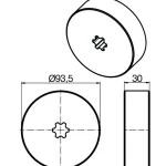 Adapterset für Rundrohr 98 x 2 ,  für Rohrmotore Becker Baureihe L Serie 