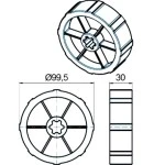 Adapterset für Rundrohr 108 x 3.6 , für Rohrmotoren Becker Baureihe L Serie 