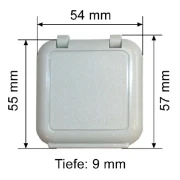 Regenschutzkappe IP-65, für AP + UP Schlüsselschalter/-taster, mit Profilhalbzylinder, mit rückseitiger Dichtung