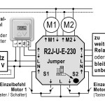 WTS - Steuer-Relais R2J-U-E-230, für 2 Motoren mit Einzelbedienung (Einzel-/Gruppen-/Mehrpunktsteuerung) für AP+UP Montage